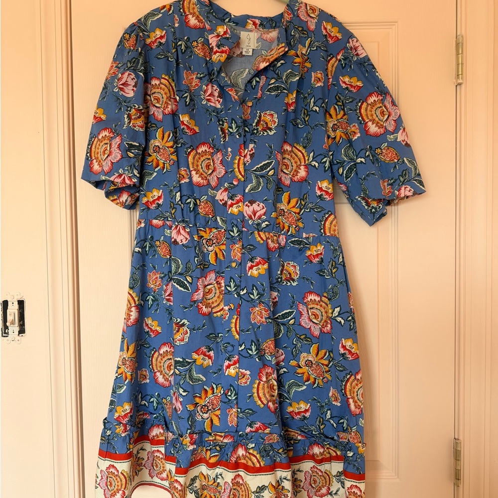Joie Blue Floral Midi Dress